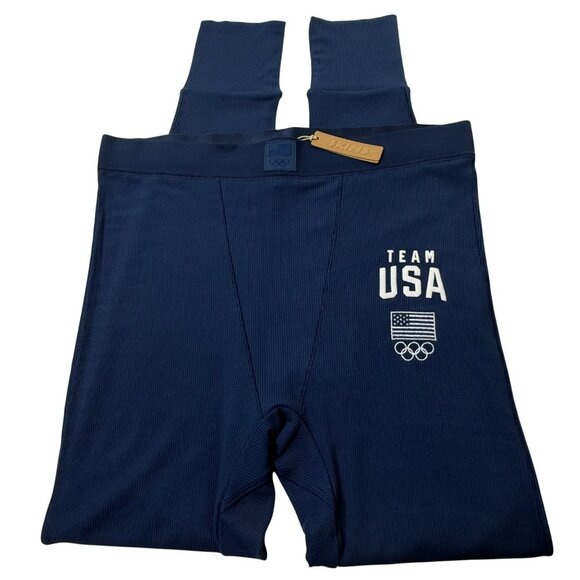 SKIMS Soft Lounge Rib Leggings Team USA Navy XL - Picture 5 of 12